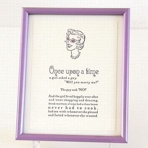 Once Upon a Time Single Lady Funny Custom Framed